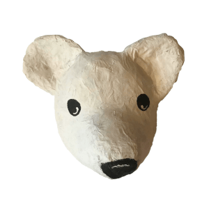 papiermache ijsbeer voor in de kinderkamer