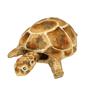 schildpad van papiermache gemaakt door babetteswereld