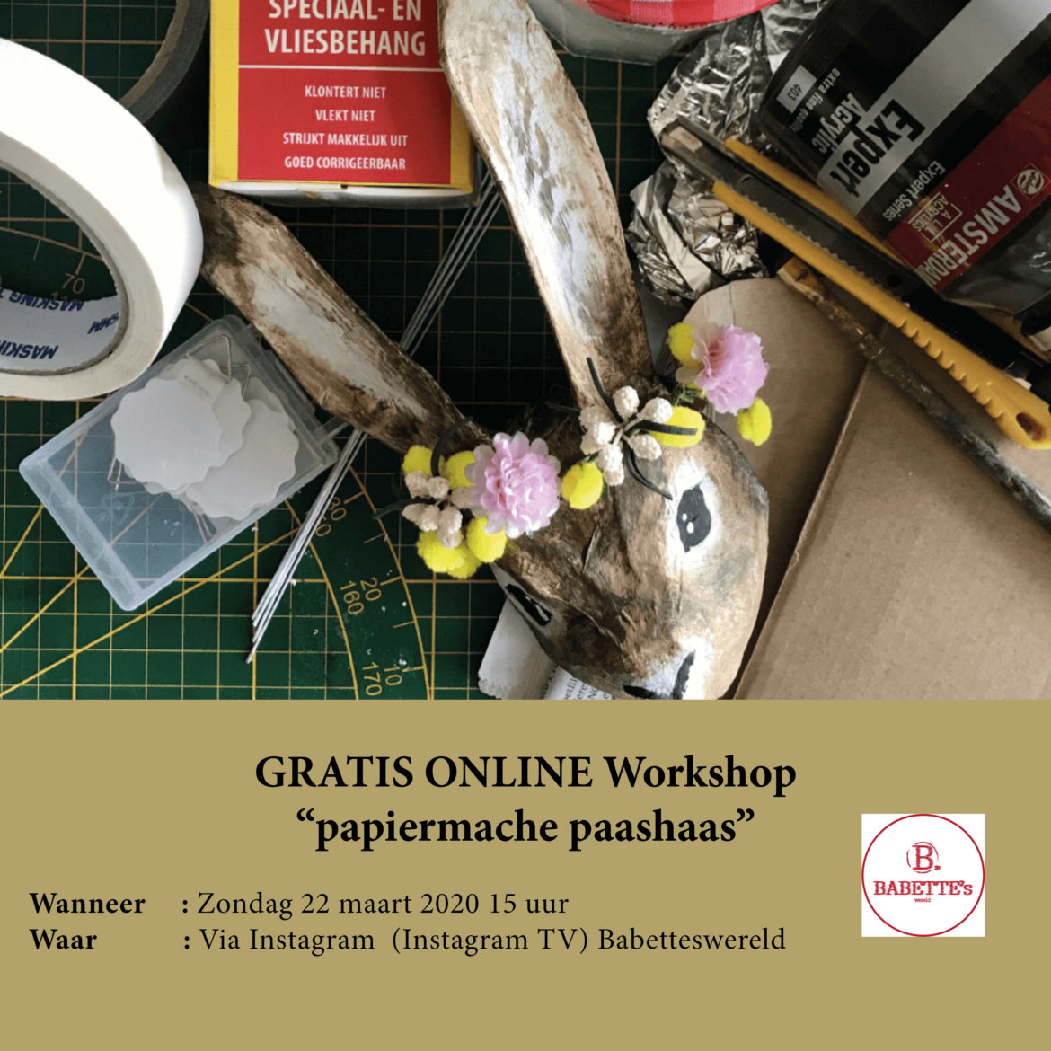 gratis online workshop papiermache