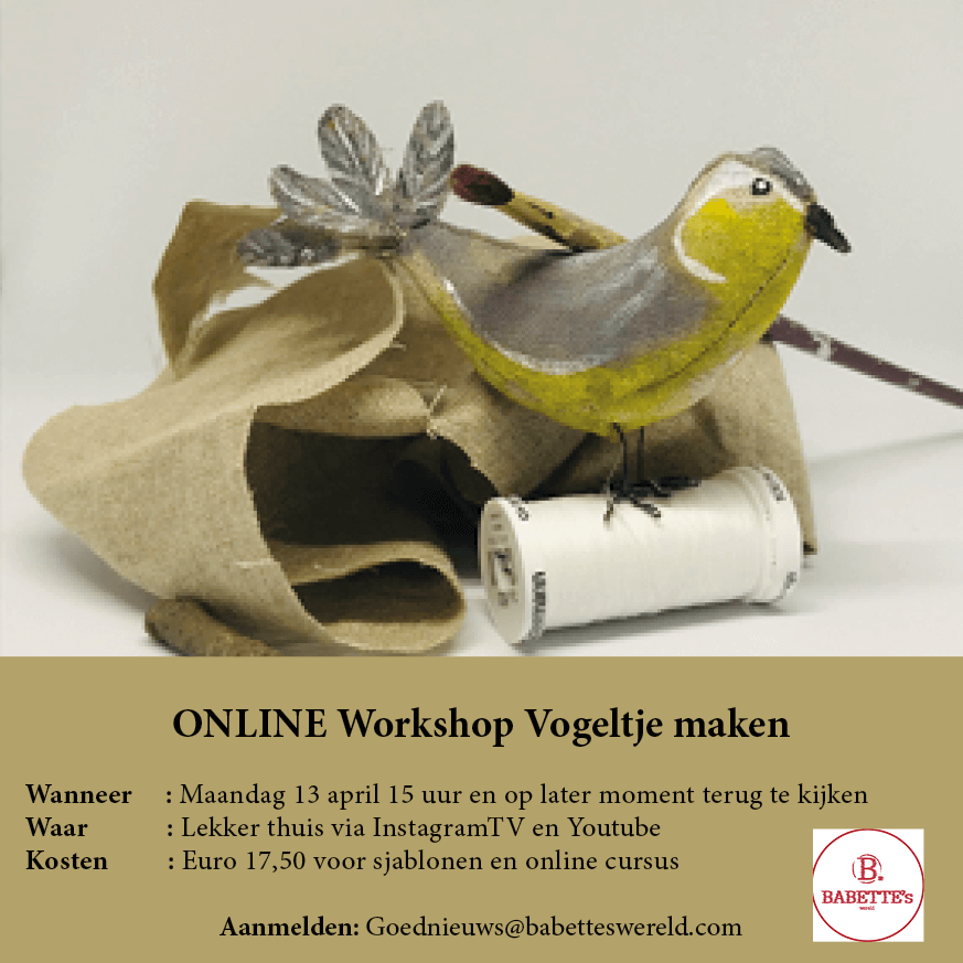 online workshop vogeltje maken