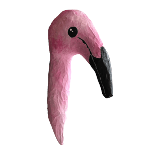 papiermache epicycle recycle flamingo kinderkamer