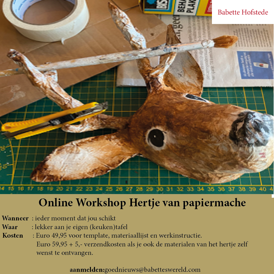 workshop hert papiermache online