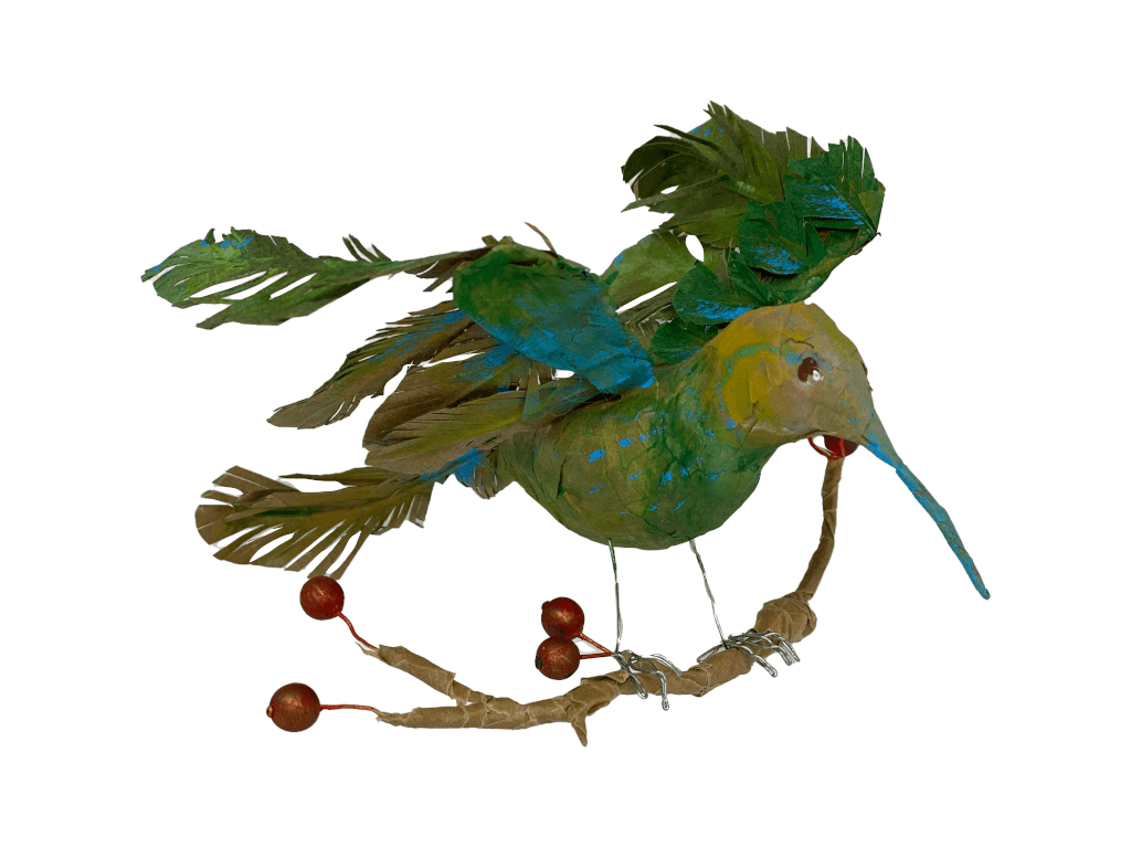 vogel groen op tak hummingbird